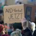 Demonstration gegen die AfD (Alternative für Deutschland) und gegen Rechts in Marburg, Deutschland